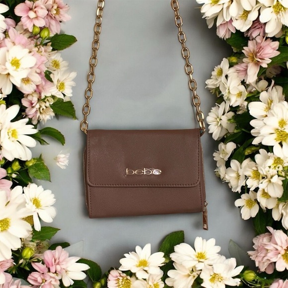 bebe Handbags - Bebe Chocolate Brown Crossbody Bag